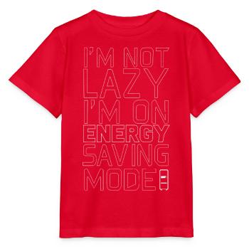 Energy Saving Mode Humor Shirt - Stanley/Stella MINI CREATOR Kids’ T-Shirt - red - Front - Jaiden (125cm)
