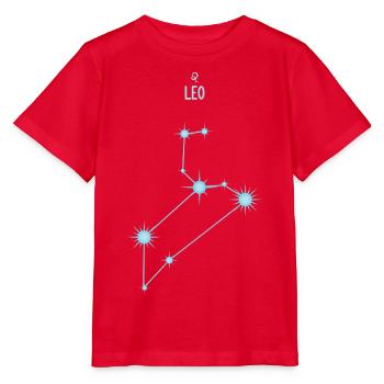 Constellation d’étoile du signe du Lion Bleu pastel - T-shirt bio MINI CREATOR Stanley/Stella Enfant - rouge - Devant - Jaiden (125cm)