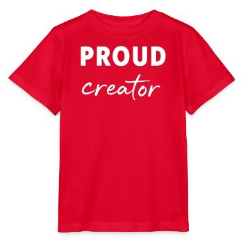  L'art de créer : affichez votre fierté au quotidi - T-shirt bio MINI CREATOR Stanley/Stella Enfant - rouge - Devant - Jaiden (125cm)