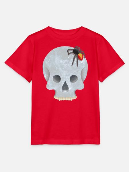 Schädel mit Spinne - Stanley/Stella Kinder T-Shirt MINI CREATOR - Rot