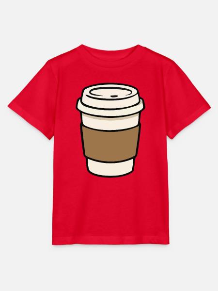 Leeres Takeaway-Kaffeetassen-Aufkleberdesign - Stanley/Stella Kinder T-Shirt MINI CREATOR  - Rot