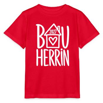 Bauherrin 2027 - Stanley/Stella Kinder T-Shirt MINI CREATOR  - Rot - Vorne - Jaiden (125cm)