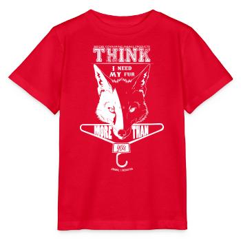 Je dois ma fourrure plus que vous - T-shirt bio MINI CREATOR Stanley/Stella Enfant - rouge - Devant - Jaiden (125cm)