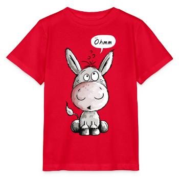 Öhmmm Esel - Eselchen - Comic - Tiere - Stanley/Stella Kinder T-Shirt MINI CREATOR  - Rot - Vorne - Jaiden (125cm)