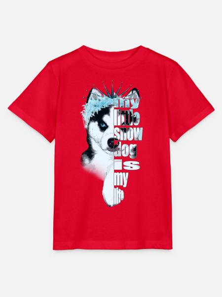 Eisbedeckter Husky mit Spruch - Stanley/Stella Kinder T-Shirt MINI CREATOR - Rot