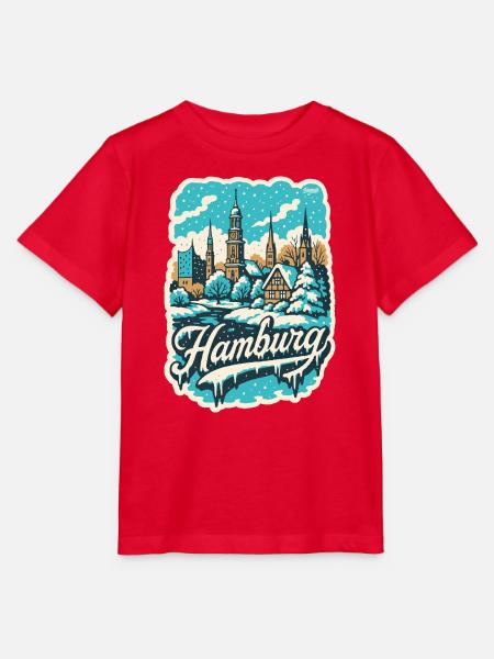 Hamburg Winterlandschaft - Stanley/Stella Kinder T-Shirt MINI CREATOR  - Rot