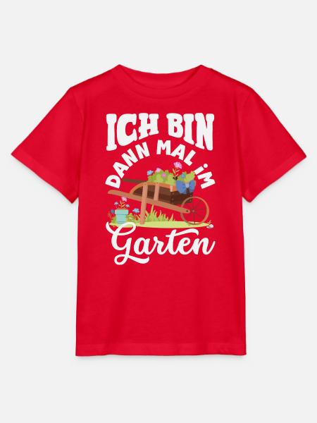Dann Mal Im Garten - Stanley/Stella Kinder T-Shirt MINI CREATOR - Rot