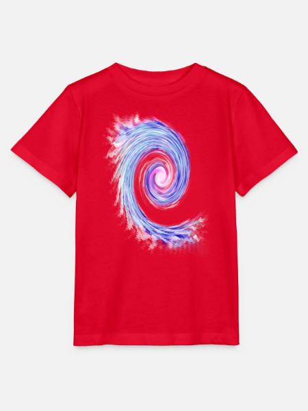 Pastellwirbel Spirale - Stanley/Stella Kinder T-Shirt MINI CREATOR - Rot