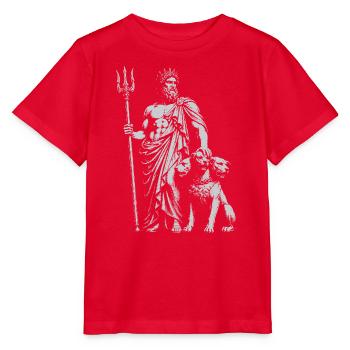 HadesTrident Wächter mit Cerber - Stanley/Stella Kinder T-Shirt MINI CREATOR  - Rot - Vorne - Jaiden (125cm)