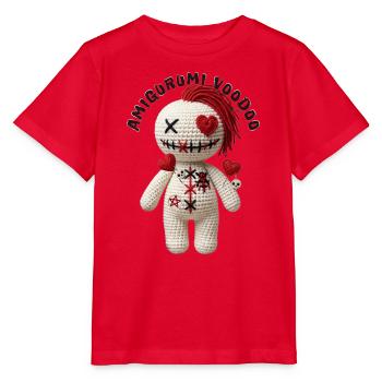 Amigurumi-Voodoo-Puppe mit Herz - Stanley/Stella Kinder T-Shirt MINI CREATOR  - Rot - Vorne - Jaiden (125cm)