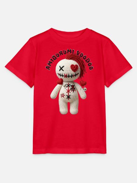 Amigurumi-Voodoo-Puppe mit Herz - Stanley/Stella Kinder T-Shirt MINI CREATOR  - Rot
