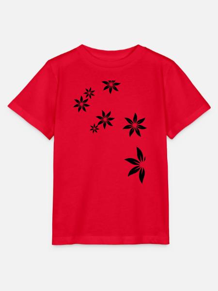 Blumen, Deco, flower - Stanley/Stella Kinder T-Shirt MINI CREATOR - Rot