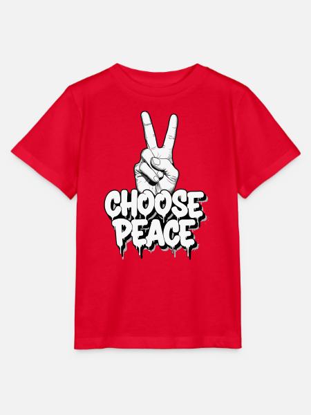 Wählen Sie Peace Graffiti - Stanley/Stella Kinder T-Shirt MINI CREATOR - Rot