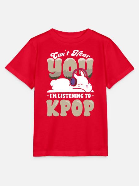 Kpop Hase mit Kopfhörern - Stanley/Stella Kinder T-Shirt MINI CREATOR  - Rot
