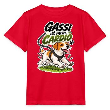 Gassi ist mein Cardio - Stanley/Stella Kinder T-Shirt MINI CREATOR  - Rot - Vorne - Jaiden (125cm)