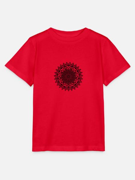 Shaded Aztec Mandala - Stanley/Stella Kinder T-Shirt MINI CREATOR - Rot