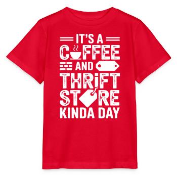 Coffee Thrift Store Vibe - Stanley/Stella MINI CREATOR Kids’ T-Shirt - red - Front - Jaiden (125cm)