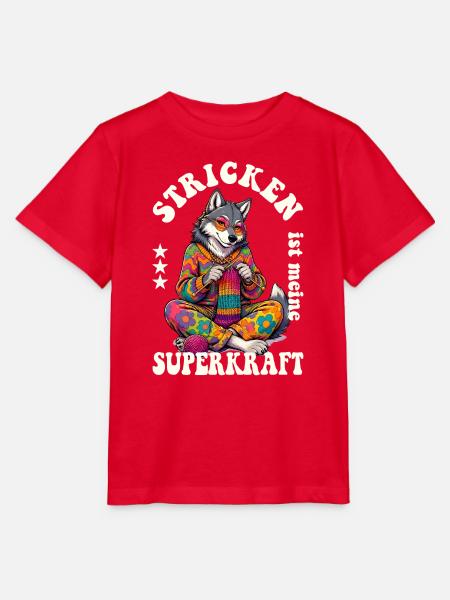Stricken Strickerin Stricker - Stanley/Stella Kinder T-Shirt MINI CREATOR - Rot