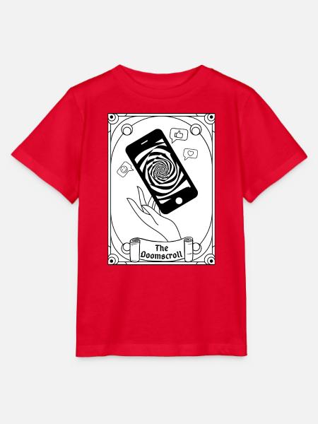 Doomscroll Brainrot Smartphone Tarot - Stanley/Stella Kinder T-Shirt MINI CREATOR - Rot