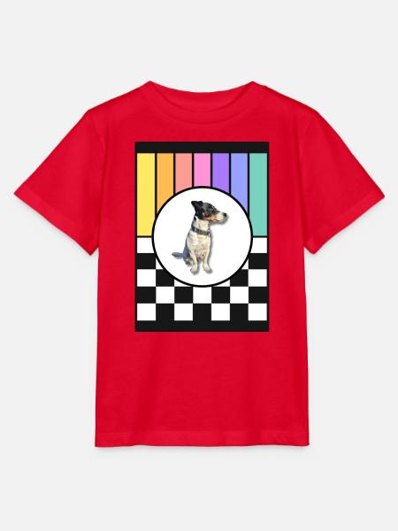 Hund im Regenbogenrahmen - Stanley/Stella Kinder T-Shirt MINI CREATOR - Rot