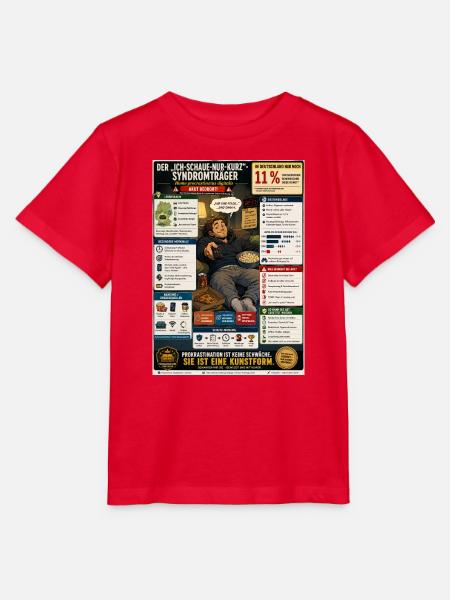 Ich schaue nur kurz – Prokrastination - Stanley/Stella Kinder T-Shirt MINI CREATOR - Rot