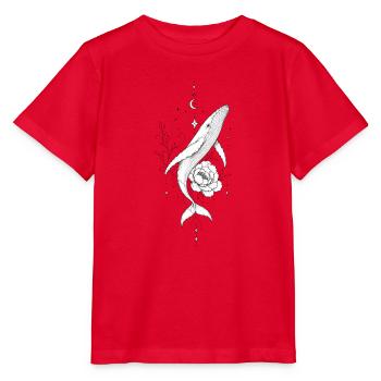 Nachtwal und Sternenblume - Stanley/Stella Kinder T-Shirt MINI CREATOR  - Rot - Vorne - Jaiden (125cm)