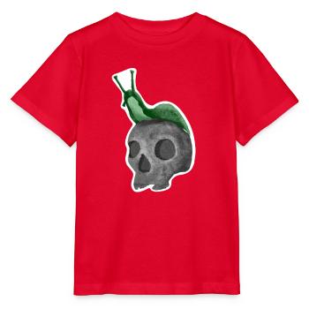 Schädel mit Schnecke - Stanley/Stella Kinder T-Shirt MINI CREATOR  - Rot - Vorne - Jaiden (125cm)