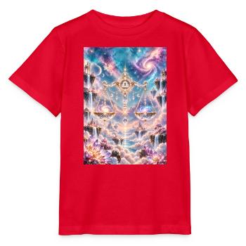 Himmelswaage im Sternenreich - Stanley/Stella Kinder T-Shirt MINI CREATOR  - Rot - Vorne - Jaiden (125cm)