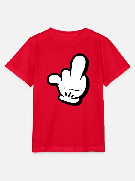 Mittelfinger Comic Style - Stanley/Stella Kinder T-Shirt MINI CREATOR - Rot