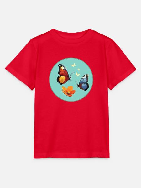 Schmetterling - Stanley/Stella Kinder T-Shirt MINI CREATOR  - Rot