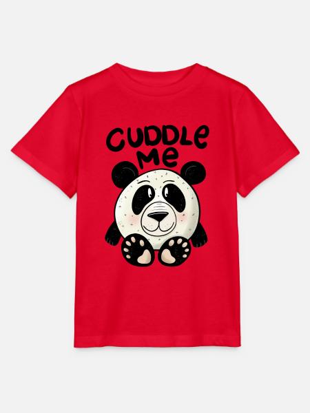 Panda Cuddle me - Stanley/Stella Kinder T-Shirt MINI CREATOR - Rot