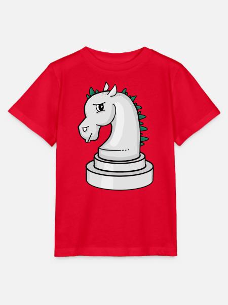 Schachfigur: genervtes Punk-Schachpferd - Stanley/Stella Kinder T-Shirt MINI CREATOR - Rot