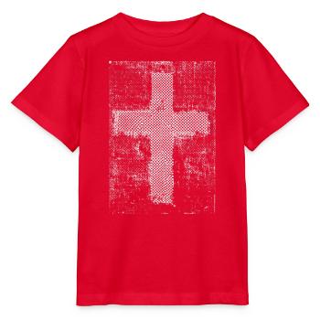 Kreuz-Halftone Textur - Stanley/Stella Kinder T-Shirt MINI CREATOR  - Rot - Vorne - Jaiden (125cm)