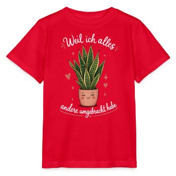 Bogenhanf Weil ich alles andere umgebracht habe - Stanley/Stella Kinder T-Shirt MINI CREATOR  - Rot - Vorne - Jaiden (125cm)