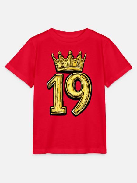 19 Zahl Krone - Stanley/Stella Kinder T-Shirt MINI CREATOR  - Rot