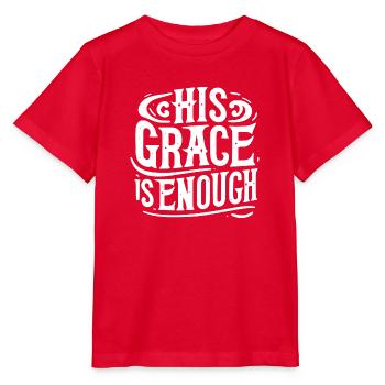 Seine Gnade ist genug - Stanley/Stella Kinder T-Shirt MINI CREATOR  - Rot - Vorne - Jaiden (125cm)