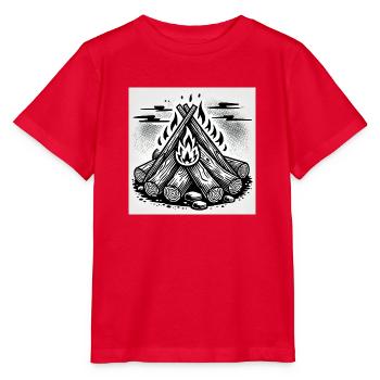Flame Play in Comic Style: Campfire Art - Stanley/Stella MINI CREATOR Kids’ T-Shirt - red - Front - Jaiden (125cm)