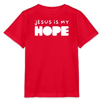 jesus is my hope - weiß - Stanley/Stella Kinder T-Shirt MINI CREATOR  - Rot - Vorne - Jaiden (125cm)