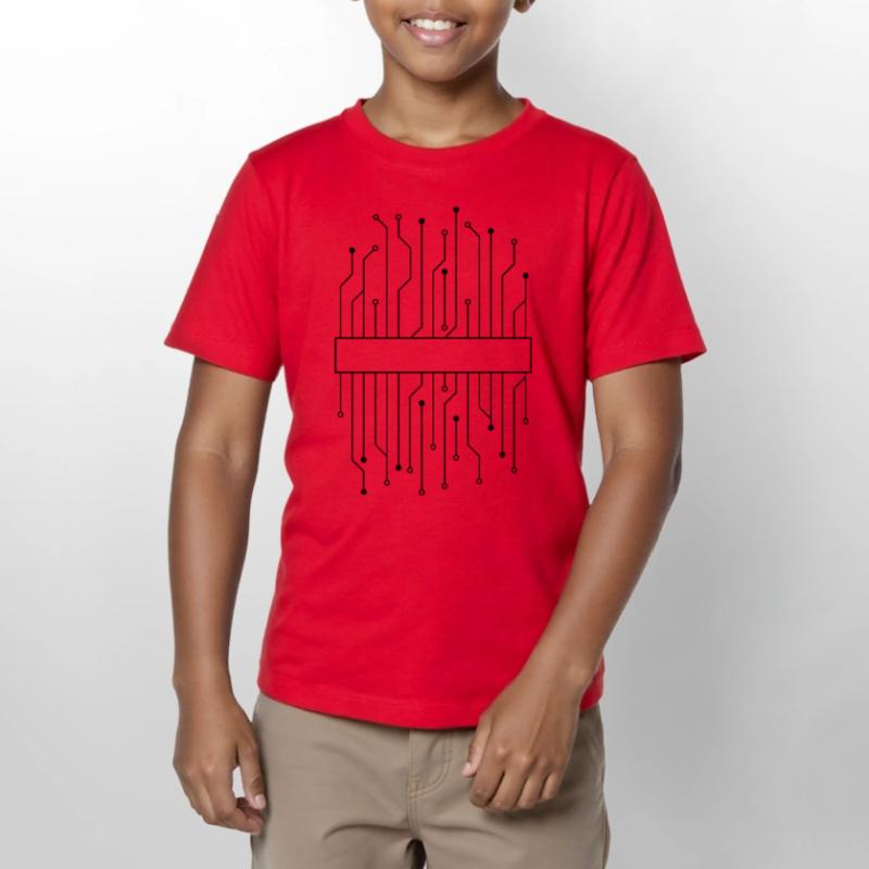 shield frame text circuit wire data microch Stanley/Stella MINI CREATOR Kids’ T-Shirt