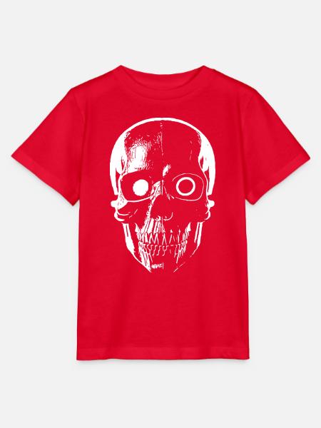 Sci-Fi Cyborg Skull - Stanley/Stella Kinder T-Shirt MINI CREATOR  - Rot