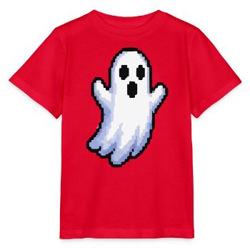 Geister-Pixel: Verspielter Schatten - Stanley/Stella Kinder T-Shirt MINI CREATOR  - Rot - Vorne - Jaiden (125cm)