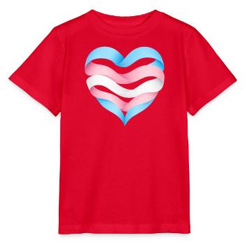 Transgender Herzdesign S1 - Stanley/Stella Kinder T-Shirt MINI CREATOR  - Rot - Vorne - Jaiden (125cm)