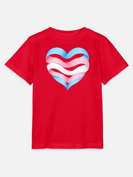 Transgender Herzdesign S1 - Stanley/Stella Kinder T-Shirt MINI CREATOR - Rot