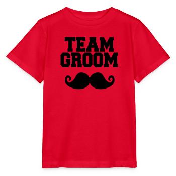Team Groom, Bachelor Party, Stag & Hen Nights - Stanley/Stella Kinder T-Shirt MINI CREATOR  - Rot - Vorne - Jaiden (125cm)