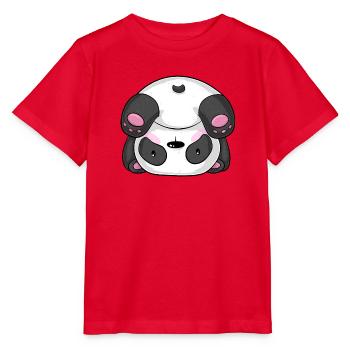 Sportif Panda Cartoon - T-shirt bio MINI CREATOR Stanley/Stella Enfant - rouge - Devant - Jaiden (125cm)