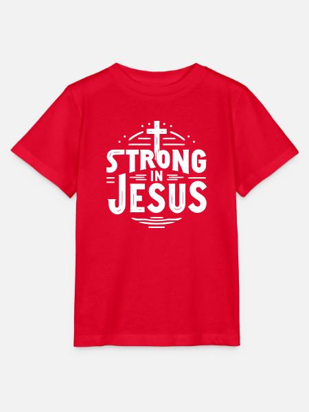 Stark in Jesus - Stanley/Stella Kinder T-Shirt MINI CREATOR - Rot