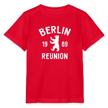 Berlin - 1989 - La Réunion - Berliner Bär - T-shirt bio MINI CREATOR Stanley/Stella Enfant - rouge - Devant - Jaiden (125cm)