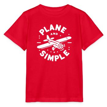 Plane and Simple - Stanley/Stella MINI CREATOR Kids’ T-Shirt - red - Front - Jaiden (125cm)