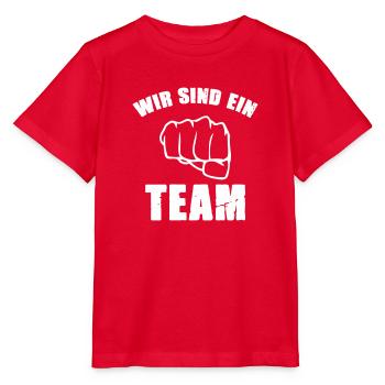 Nous sommes une équipe - T-shirt bio MINI CREATOR Stanley/Stella Enfant - rouge - Devant - Jaiden (125cm)