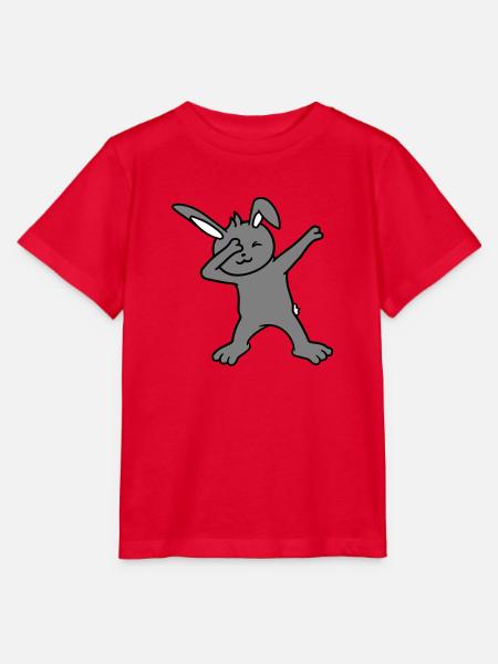 Hase Dabbing Dab Dance Pose Tanzen Party Feiern - Stanley/Stella Kinder T-Shirt MINI CREATOR - Rot